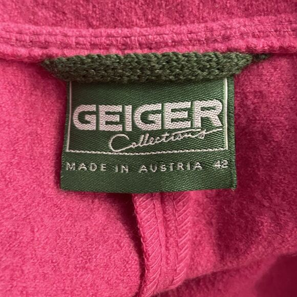 Geiger Collections Jacket Boiled Wool Zip Up Austria Made‎ Womens Size 42 - Picture 3 of 7